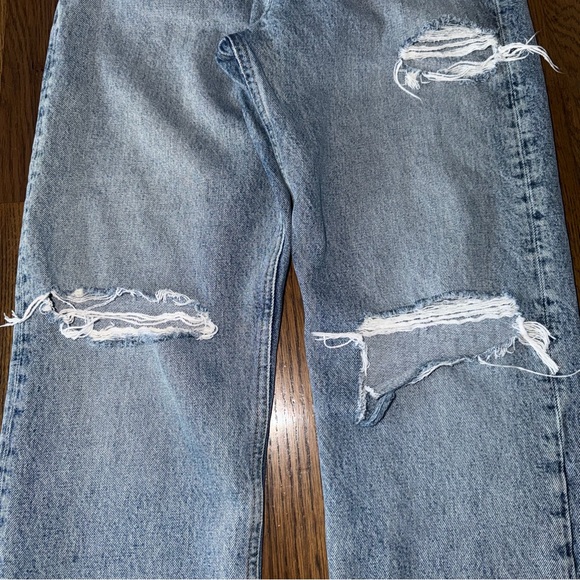 Agolde Women’s 90’s Jean Loose Fit Ripped Denim Size 26 - Picture 11 of 16